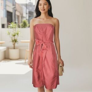 Elegant Pink Strapless Dress